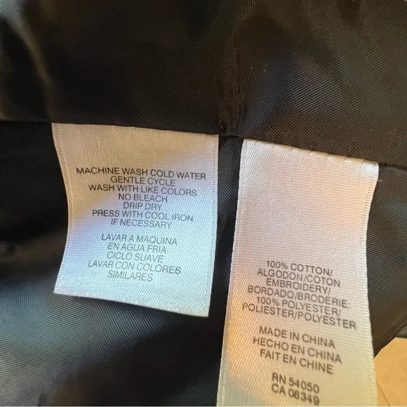 Jones New York Signature Black W/White Embroidery Sleeveless Sheath Dress 16 - Picture 7 of 8